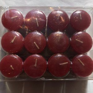 Seasonal Sensations 12 Red Cinnamon Scented Votive Candles